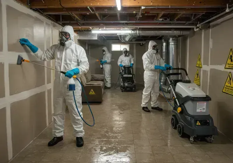 Basement Moisture Removal and Structural Drying process in Northumberland, PA